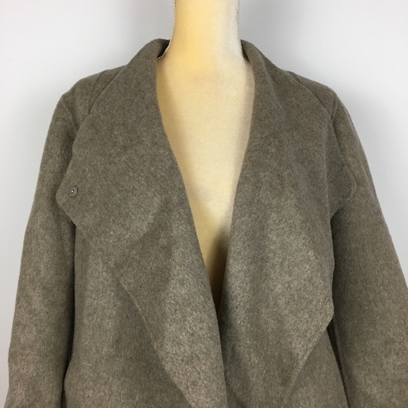 J Jill Wool Angora Funnel Neck Wrap Jacket Medium - Picture 3 of 13